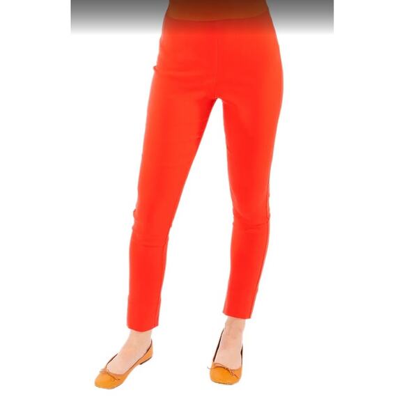 Gretchen Scott Women's Wide Leg Silk Satin Pull-On Pants Red- Size M - Picture 1 of 9